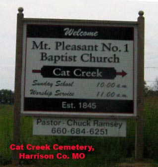Cat Creek Cemetery Sign