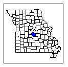 missouri map miller co in blue