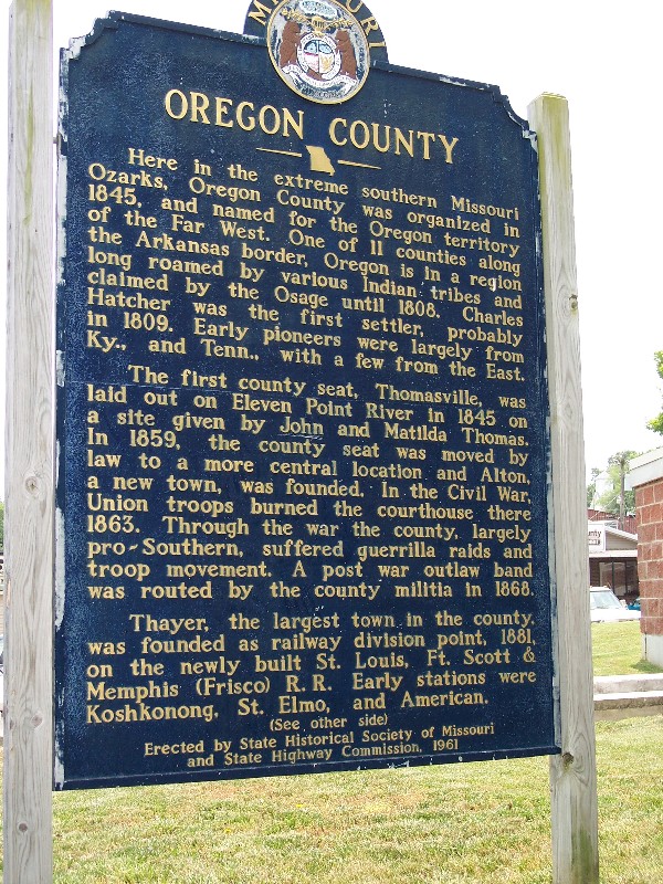 Oregon County Sign
